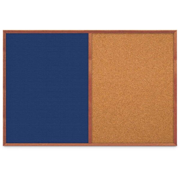 Slim Style Indoor Enclosed Corkboard, 30", UV503SCH-BRONZE-AMETHY